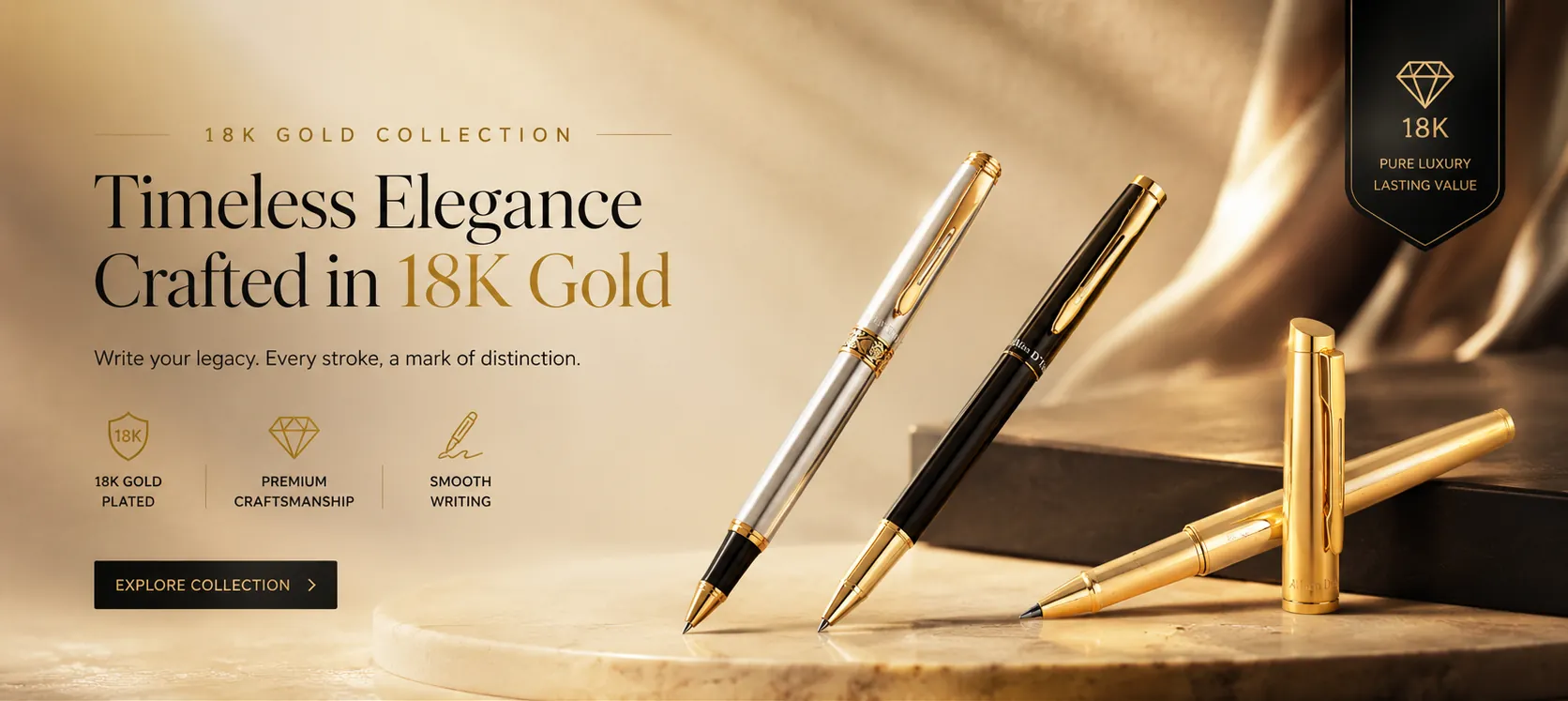 18K Gold Pen Collection